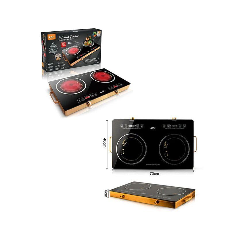 RAF Επιτραπέζια Εστία Κεραμική Διπλή 7000W R.8088 - Infrared Cooker R.8088 - Image 7