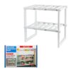 HFXQ Βάση Οργάνωσης Κουζίνας Διόροφη 50-70cm - Pool Space Arrangement Frame Kitchen Shelf Rack - sukki.gr