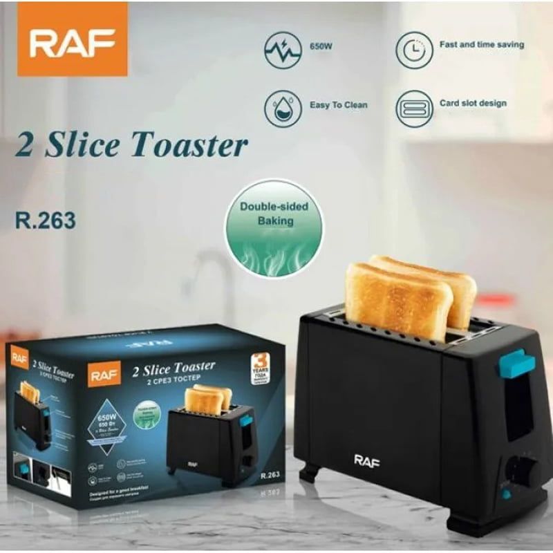 RAF Φρυγανιέρα 2 Θέσεων 650W R.263 - 2 Slice Toaster - Image 2