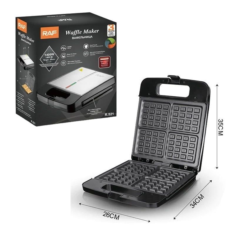 RAF Βαφλιέρα 4 Θέσεων για Βαφλάκια 1400W R.521 - Waffle Maker - Image 5