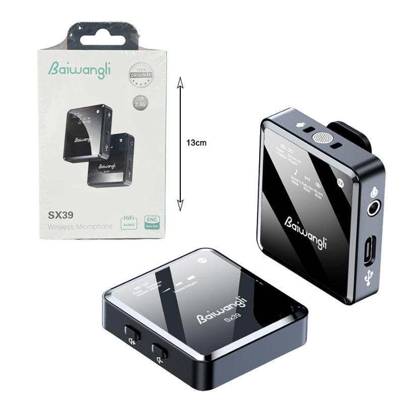 Baiwangli Ασύρματο μικρόφωνο Type-C SX39 - Wireless Microphone HiFi Audio 2.4G - Image 4