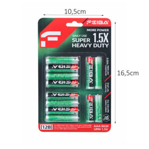 Alternative view of Μπαταρίες ΑΑΑ Super Heavy Duty 12 Τεμαχίων – AAA Super Heavy Duty Batteries