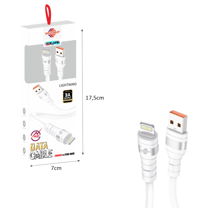 Wisdomup Καλώδιο Φόρτισης USB σε Lightning 3A Ταχείας Φόρτισης SJX-37P - USB to Lightning Fast Charging Cable - Image 2