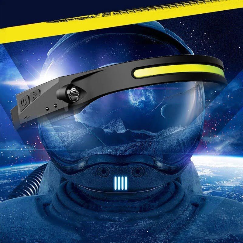 Επαναφορτιζόμενος USB φακός κεφαλής LED - All prespectives induction headlamp - Image 4
