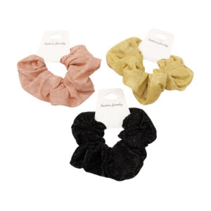 Σετ 12  Λαμπερά Λαστιχάκια Μαλλιών  - Scrunchies με Glitter  Glitter Hair Scrunchies Set - sukki.gr