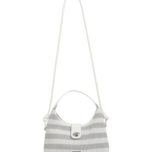Τσάντα χειρός F2566-2L – Ασημί BAG TO BAG - sukki.gr