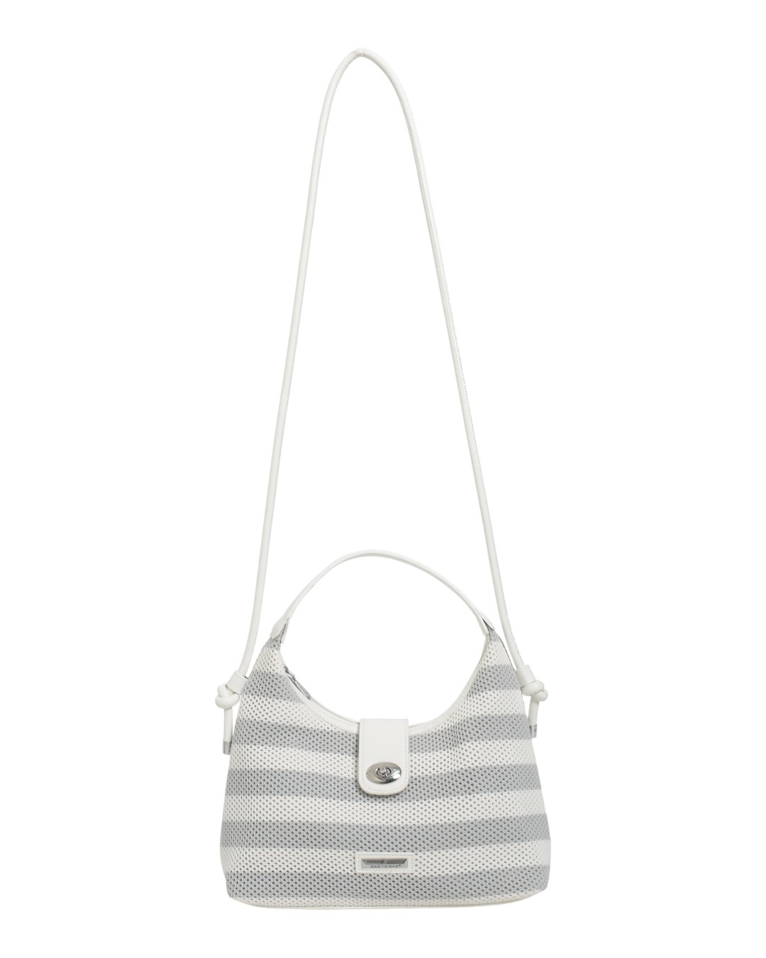 Τσάντα χειρός F2566-2L – Ασημί BAG TO BAG - sukki.gr