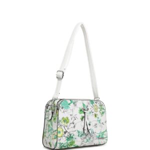 Τσαντάκι χειρός με λουλούδια WH8005 – Πράσινο BAG TO BAG - sukki.gr