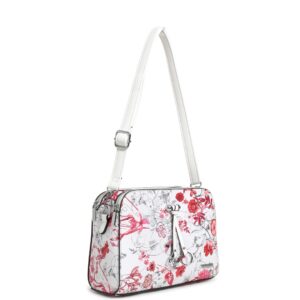 Τσαντάκι χειρός με λουλούδια WH8005 – Κόκκινο BAG TO BAG - sukki.gr