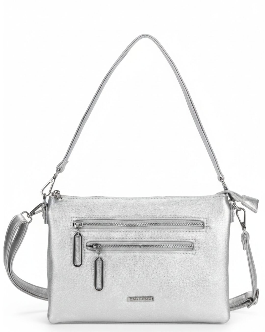 Τσάντα χιαστί XY-37019 – Ασημί BAG TO BAG - sukki.gr