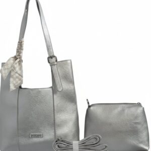 Τσάντα Ωμου XY-37005 – Ασημί BAG TO BAG - sukki.gr