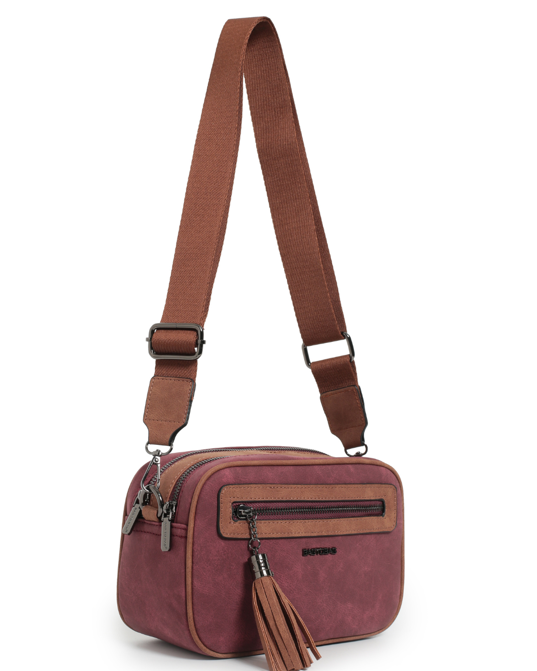 Τσάντα χιαστί WH8070 – Μπορντό BAG TO BAG - sukki.gr