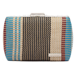Ψάθινο τσαντάκι clutch -21897 – Μπλέ BAG TO BAG - sukki.gr