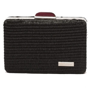 Ψάθινο τσαντάκι clutch -21896 – Μαύρο BAG TO BAG - sukki.gr