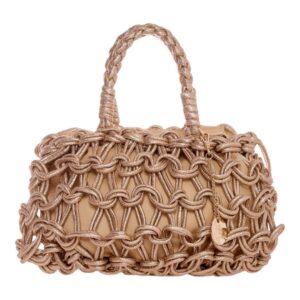 Ψάθινος τσαντα ώμου CN25011 – Χρυσό BAG TO BAG - sukki.gr