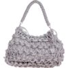 Ψάθινος τσαντα ώμου CN25012 – Ασημί BAG TO BAG - sukki.gr