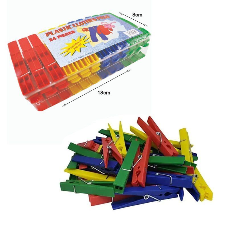 Πλαστικά Μανταλάκια 10cm 24τμχ - Clothes pegs - Image 4