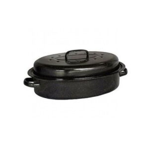 Alternative view of Sidirela Γάστρα Οβάλ Με Σχάρα Εμαγιέ Ø 42x32x15cm - Sidirela oval roaster