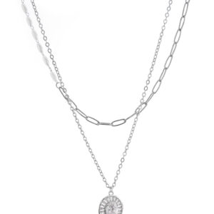 Διπλή αλυσίδα λαιμού HS4607-14 – Ασημί BAG TO BAG - sukki.gr