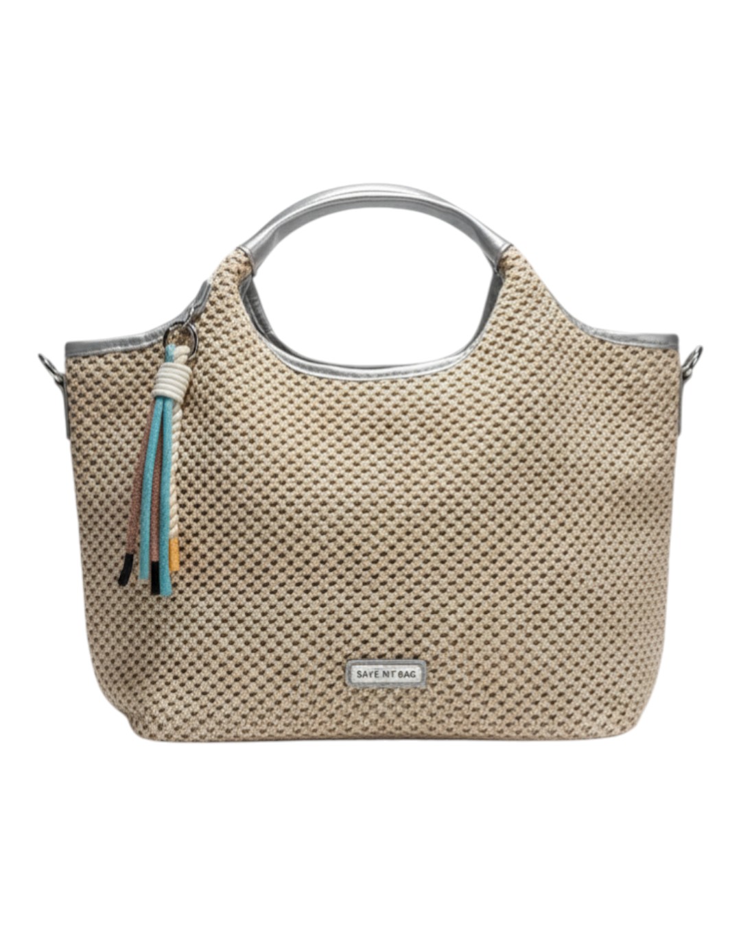 Τσάντα χειρός A8015 – Ασημί BAG TO BAG - sukki.gr