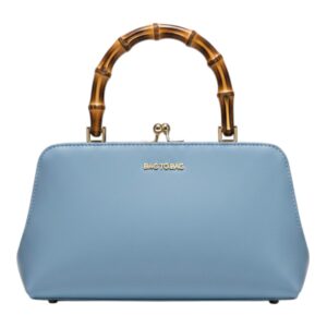 Τσάντα Χειρός με Bamboo Λαβή MD2572 – Γαλάζιο BAG TO BAG - sukki.gr