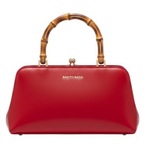Τσάντα Χειρός με Bamboo Λαβή MD2572 – Κόκκινο BAG TO BAG - sukki.gr