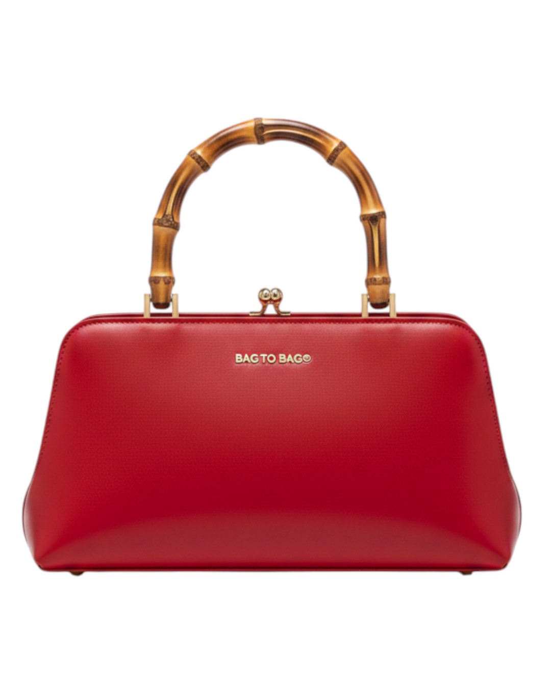 Τσάντα Χειρός με Bamboo Λαβή MD2572 – Κόκκινο BAG TO BAG - sukki.gr