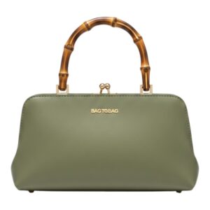 Τσάντα Χειρός με Bamboo Λαβή MD2572 – Πράσινο BAG TO BAG - sukki.gr