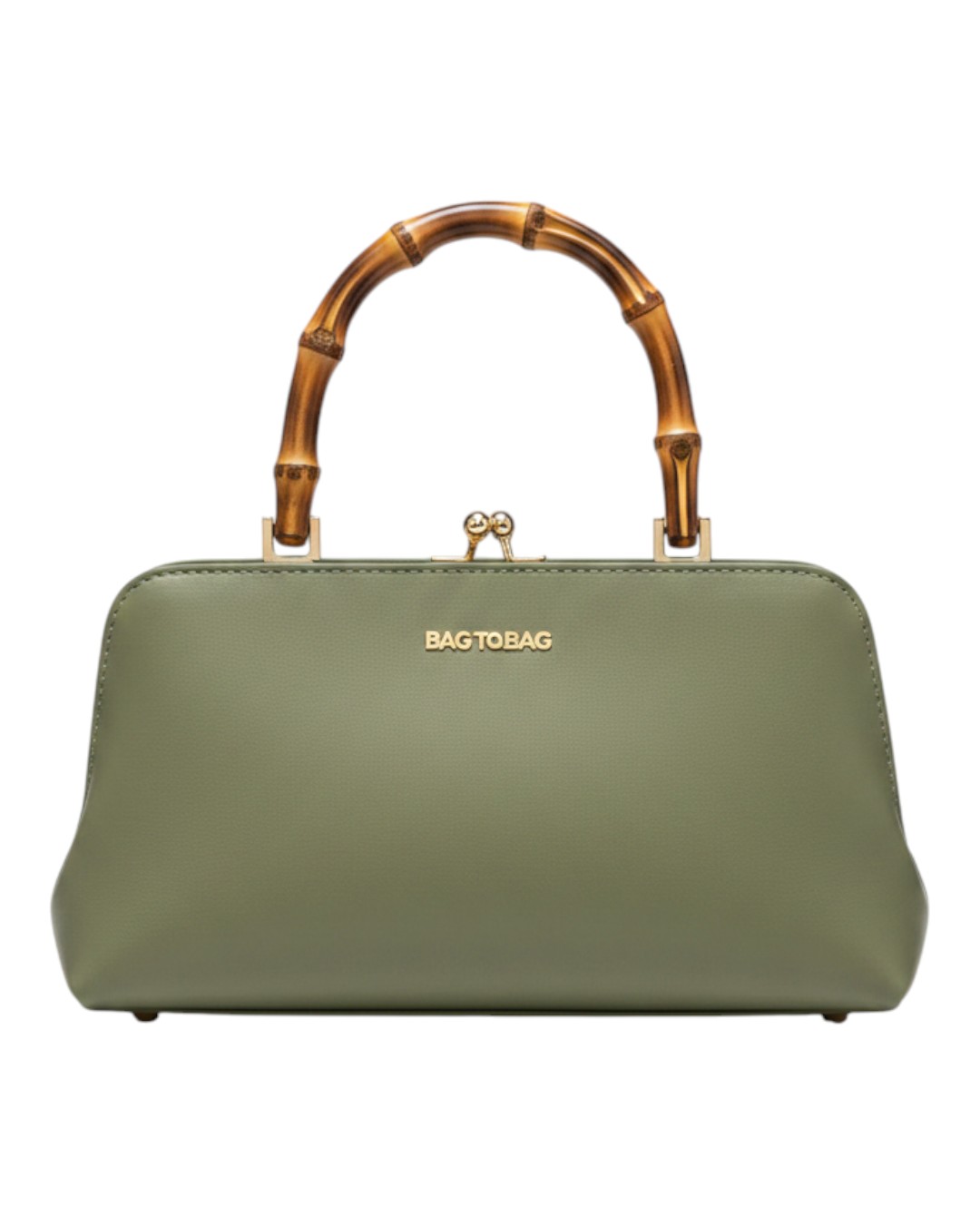 Τσάντα Χειρός με Bamboo Λαβή MD2572 – Πράσινο BAG TO BAG - sukki.gr