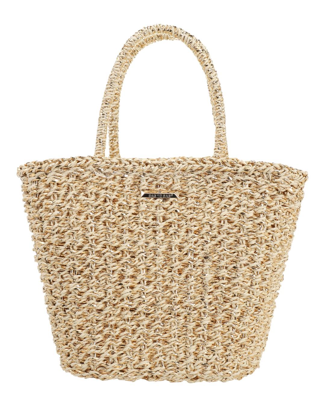 Ψάθινη Τσάντα ώμου CH-1736 – Μπέζ BAG TO BAG - sukki.gr