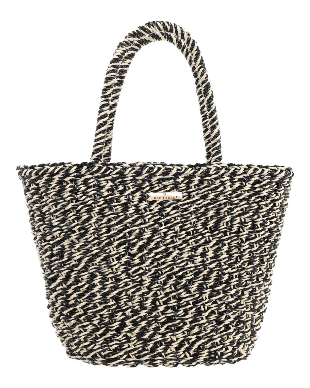 Ψάθινη Τσάντα ώμου CH-1736 – Μαύρο BAG TO BAG - sukki.gr