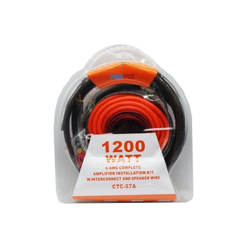 PERVOI σετ καλωδίων ενισχυτή αυτοκινήτου 1200W CTC67A - Amplifier installation kit interconnect and speaker wire - sukki.gr