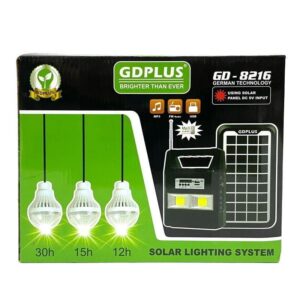 Φορτιστή Και 3 Λάμπες Με Ραδιόφωνο FM/ MP3 GDPLUS GD-8216 - sukki.gr