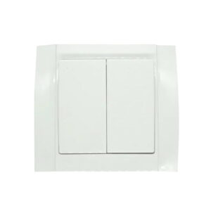 Διακόπτης διπλός λευκός Songrui - Wall switch - sukki.gr