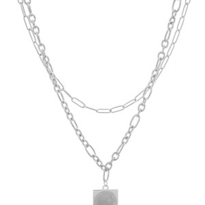 Διπλή αλυσίδα λαιμού MN4324-63 – Ασημί BAG TO BAG - sukki.gr