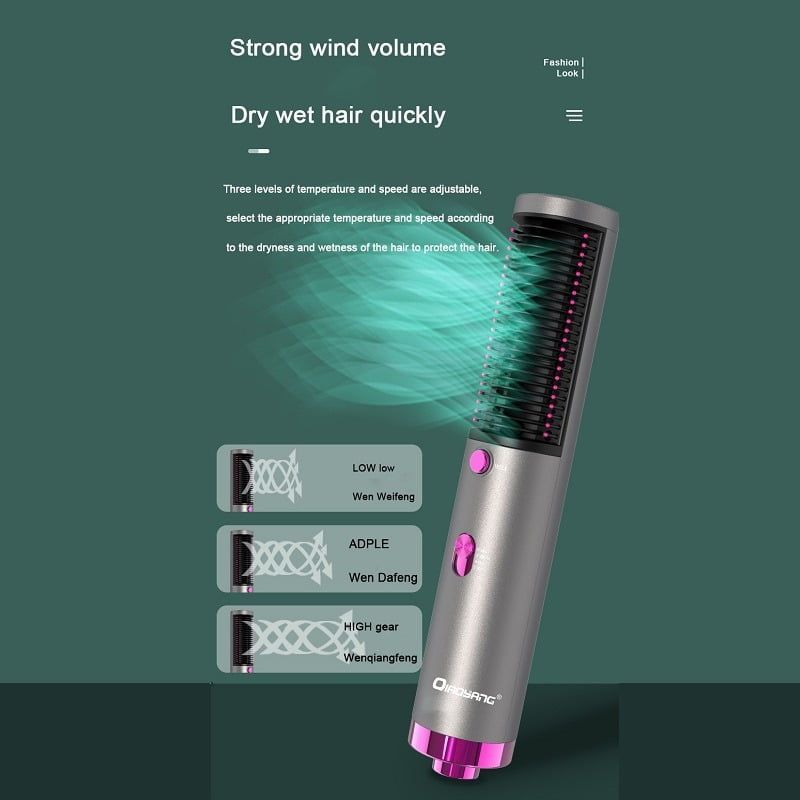 QIAOYANG Ηλεκτρική Βούρτσα Ζεστού Αέρα QA-T637 – Professional Hot Air Brush - Image 3