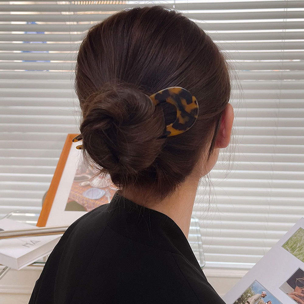 Κοκαλάκι Μαλλιών Δίχαλο Λεοπάρ - Tortoise Hair Fork Clip - Image 2