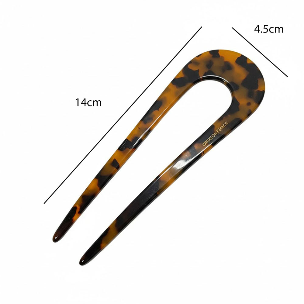 Κοκαλάκι Μαλλιών Δίχαλο Λεοπάρ - Tortoise Hair Fork Clip - Image 3
