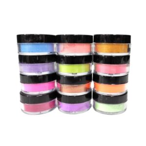 Σκόνη νυχιών σετ 12 διαφορετικά χρώματα - Nail powder - sukki.gr