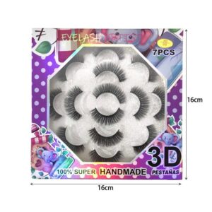 Βλεφαρίδες 3D 7 ζευγάρια 14τμχ - Eyelash artist handmade - sukki.gr