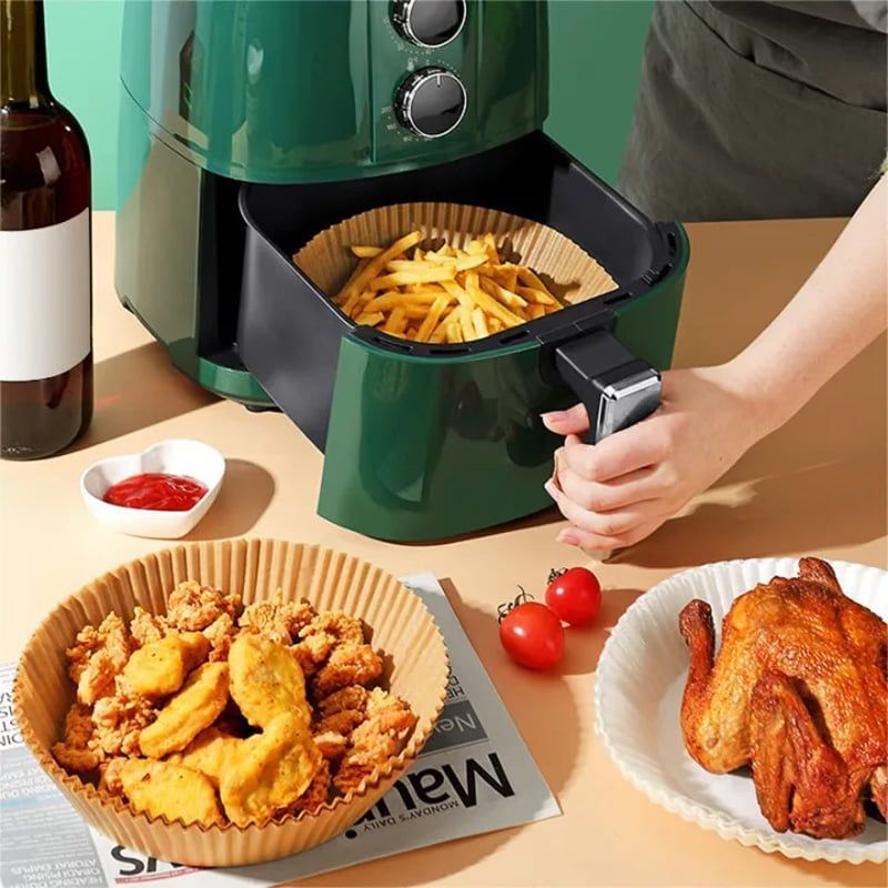 Bellhowell Αντικολλητικό Χαρτί για Air Fryer 50τμχ - Air fryer pad paper - sukki.gr