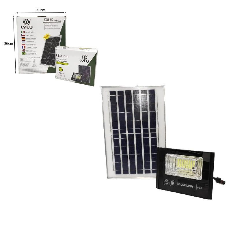 LYLU Ηλιακός προβολέας με τηλεχειριστήριο 100W LY6740 - Solar light - sukki.gr