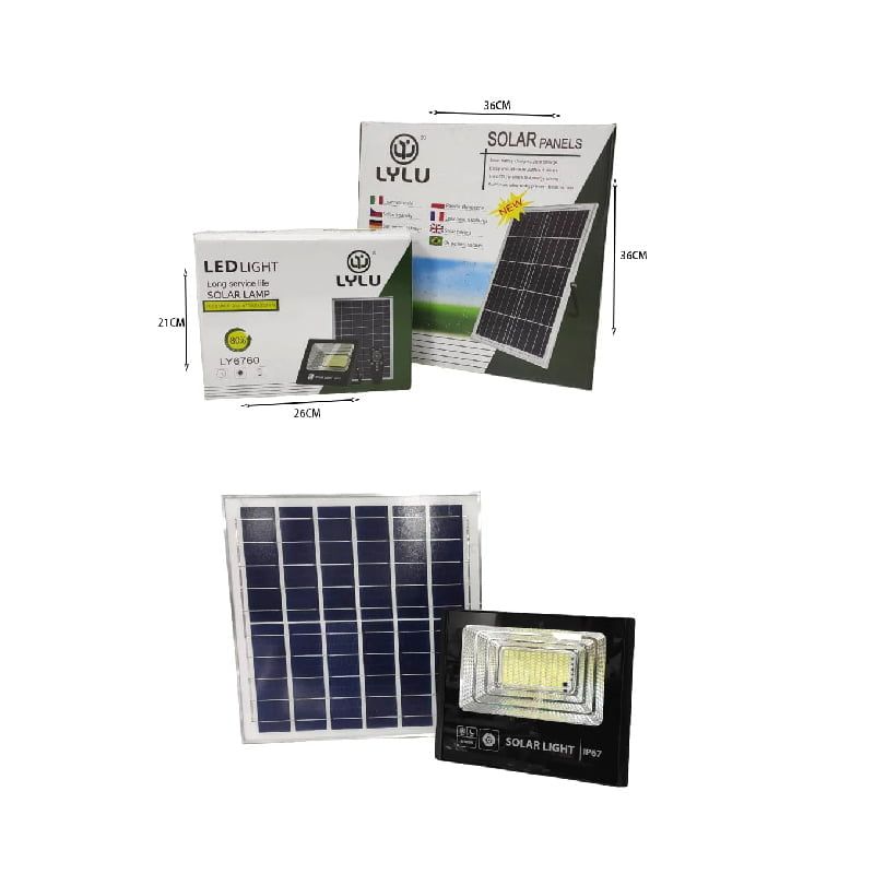 LYLU Ηλιακός προβολέας με τηλεχειριστήριο 200W LY6760 - Solar light - Image 5