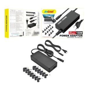 Andowl Q-A281 Universal Τροφοδοτικό 150W με Σετ 13 Εναλλασσόμενων Βυσμάτων - Universal laptop adaptor - sukki.gr