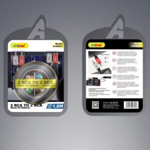 Andowl Καλώδιο 2 RCA σε 2RCA 2.0M - Cable male to female Q-HD621 - sukki.gr