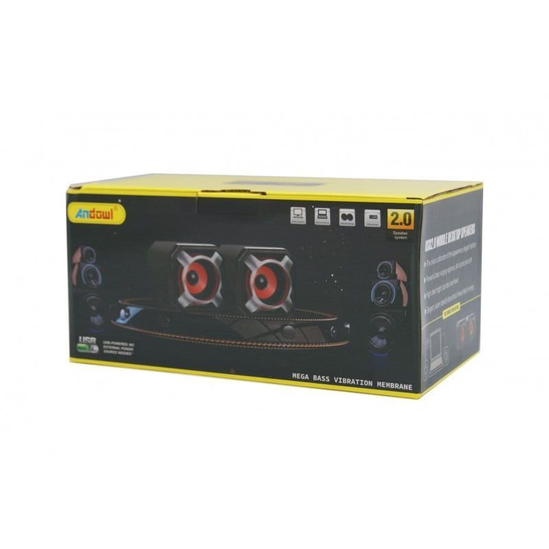 Andowl Ηχεία 2.0 Multimedia Mini Speaker Q88 - Mobile Desktop Speakers - Image 5