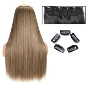 Τρέσα μαλλιών με κλιπς ξανθό σκούρο 18T - Hair tapes - sukki.gr