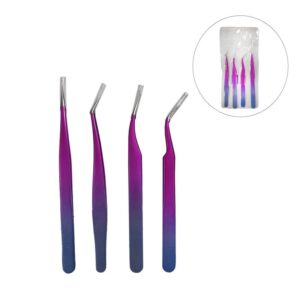 Σετ Τσιμπιδάκια για βλεφαρίδες 4τμχ - Eyelash Tweezers Set - sukki.gr