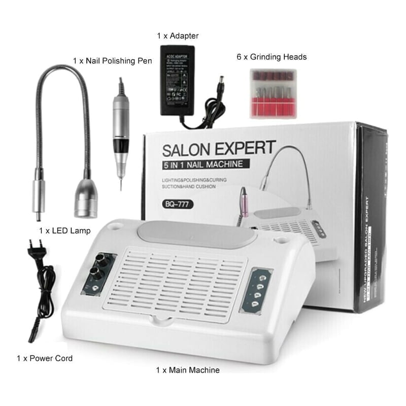 Salon Expert 5 in 1 BQ-777 Τροχός Νυχιών Ρεύματος 30000rpm 80W - Φουρνάκι - Απορροφητήρας - Nail machine - Image 4