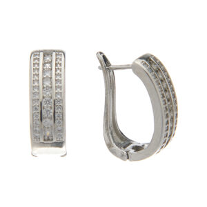Κρίκος με πέτρες XM-8808-1 – Ασημί BAG TO BAG - sukki.gr